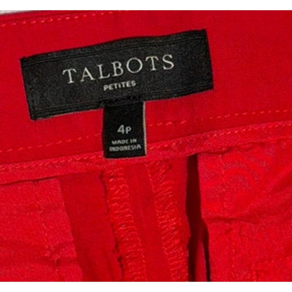 Talbots Red Pants with Black Trim Size 4p - Picture 3 of 5